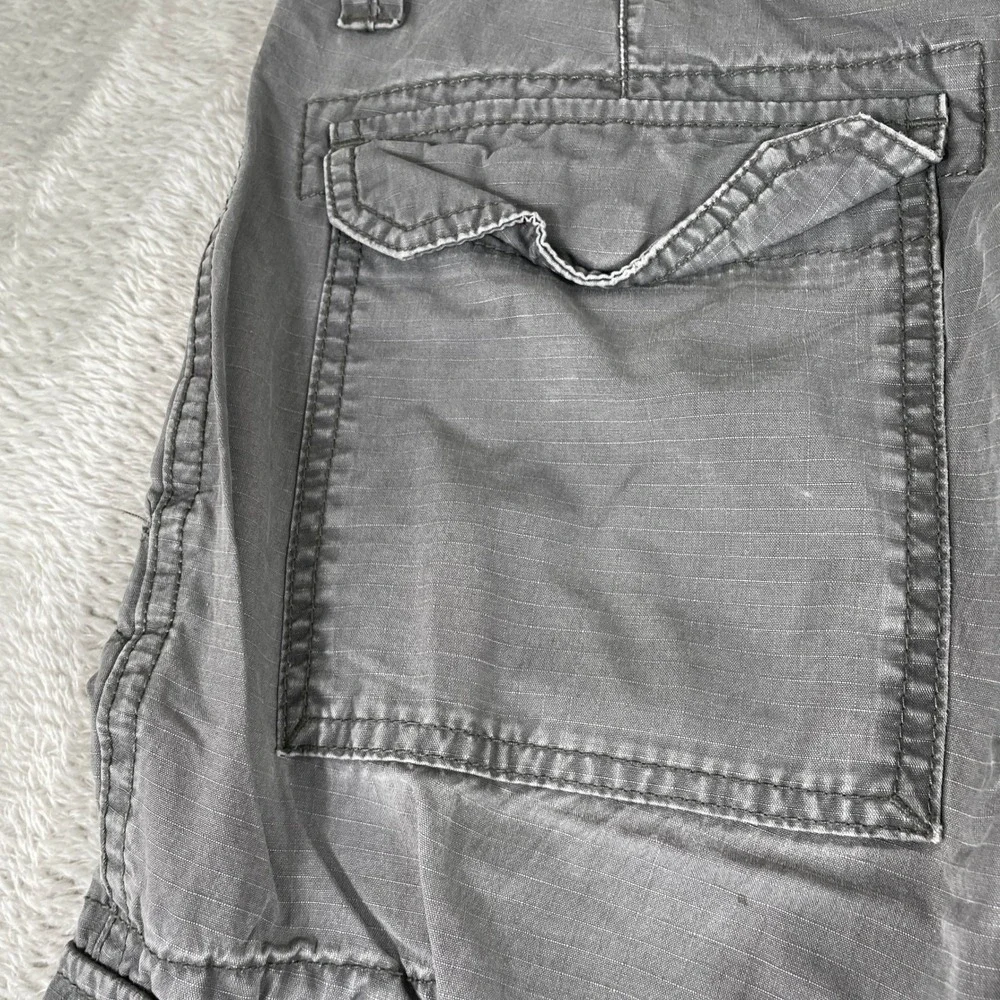 Banana Republic Cargo Pants Mens 33x32 Gray Ripstop‎ Cotton Multi Pocket Utility